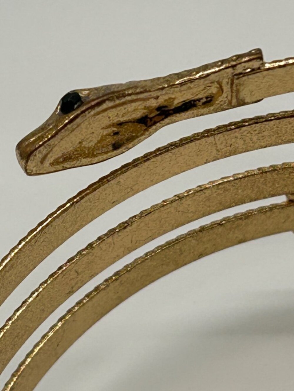 Gold-tone Snake Arm Cuff Spiral Wrap Bracelet Cleopatra Egyptian Medusa Costume - Picture 7 of 12